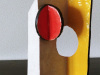 Inspiratie Piet Mondriaan met cirkel, keramiek 25 cm